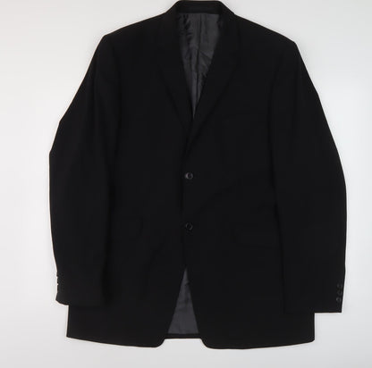 Jeff Banks Men's Black Long Blazer - Size 42L