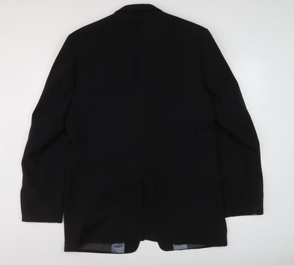 Jeff Banks Men's Black Long Blazer - Size 42L