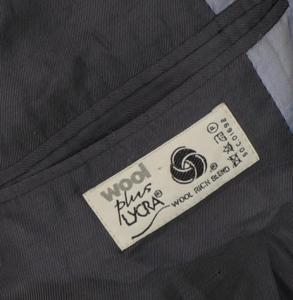Jeff Banks Men's Black Long Blazer - Size 42L