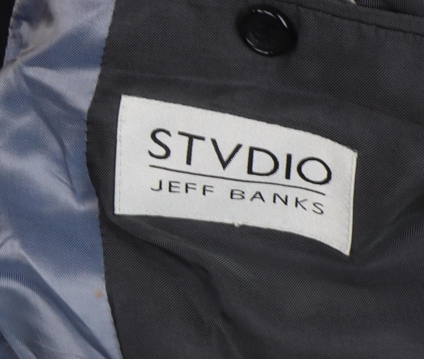 Jeff Banks Men's Black Long Blazer - Size 42L