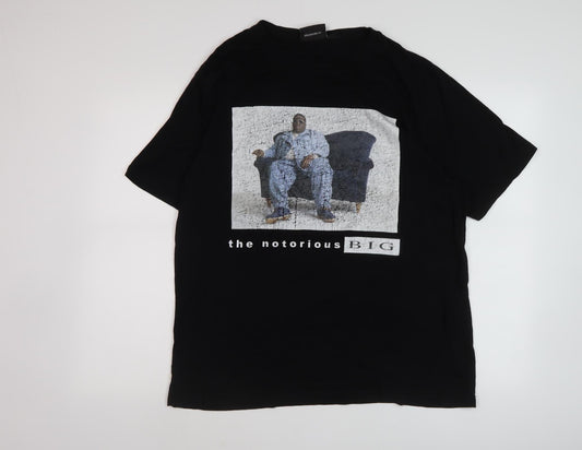 The Notorious B.I.G. Men's Black Graphic T-Shirt L Music