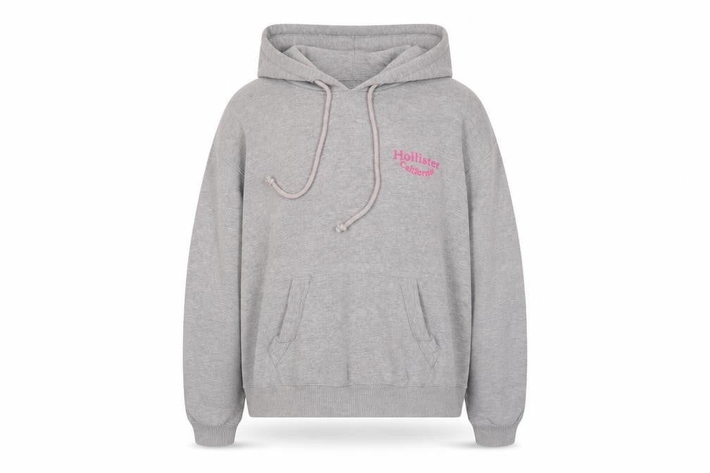 Hollister Women Grey Pullover Hoodie XS