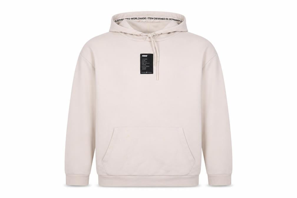 Puma Men's Beige Pullover Hoodie - Size S