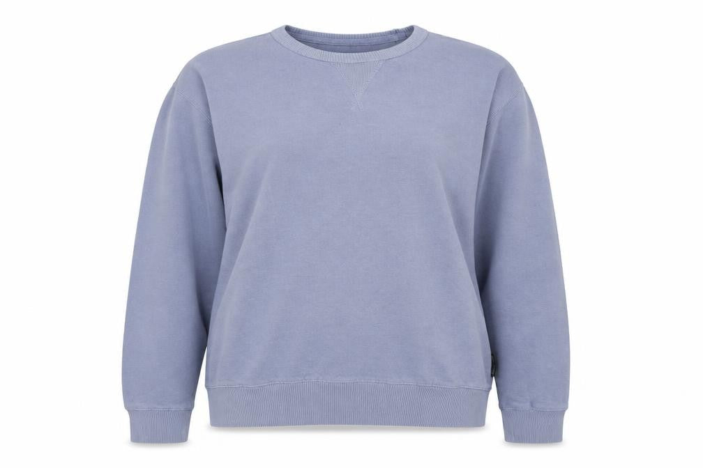 French Connection Blue Pullover Sweatshirt - Medium Unisex