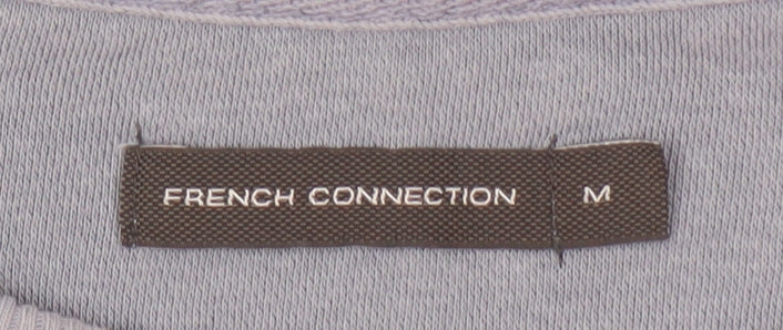 French Connection Blue Pullover Sweatshirt - Medium Unisex