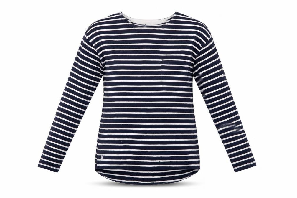 Joules Women’s Blue Striped Long Sleeve T-Shirt Size 6