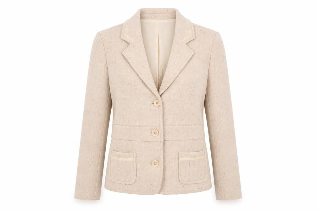 Old Navy Women's Beige Tweed Blazer Size S Casual