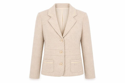 Old Navy Women's Beige Tweed Blazer Size S Casual