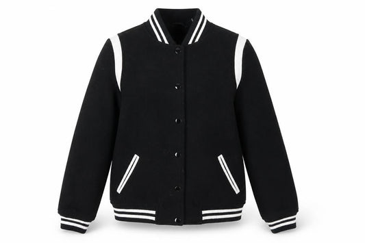 New Look Women's Black Varsity Jacket Size 8