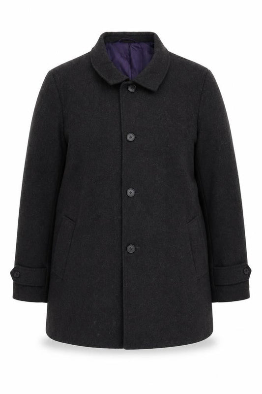 Marks & Spencer Unisex Black Wool Blend Coat 2XL