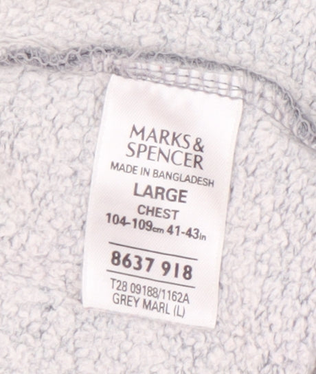Marks and Spencer Men's Grey L Pullover Sweatshirt