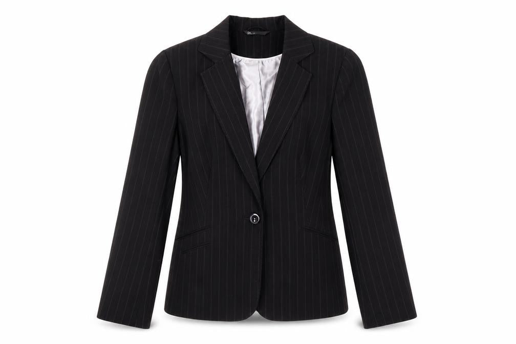 BHS Women's Black Pinstripe Suit Jacket Size 12