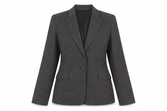 Marks & Spencer Women's Black Blazer, Size 14, Herringbone