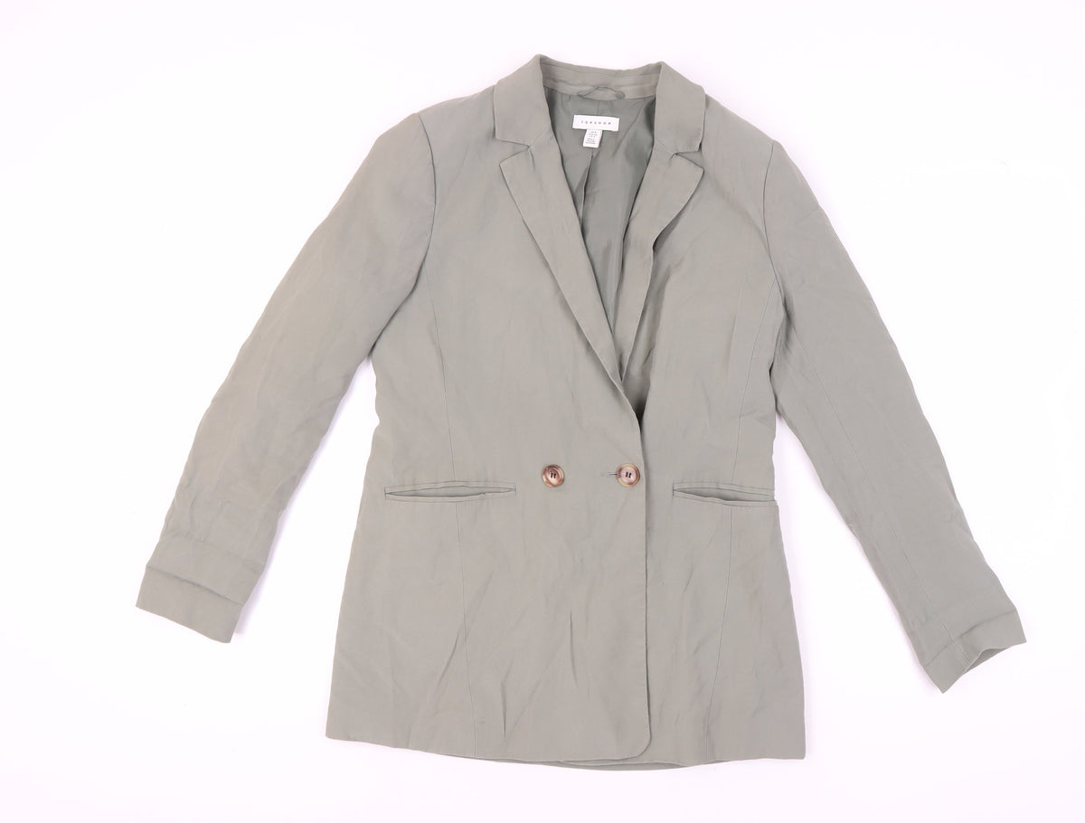 Topshop Women’s Green Suit Jacket, Size 8, Business Wear