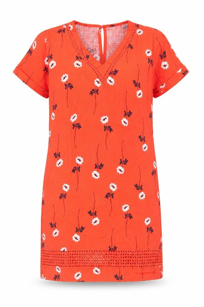 Next Women's Multicoloured Floral Short Sleeve Dress