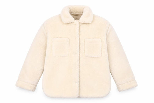 H&M Girls Ivory Basic Fleece Jacket 11-12 Years, Casual