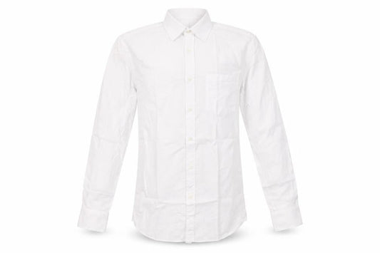Howick Men's White Cotton Dress Shirt 15.5 Regular Fit