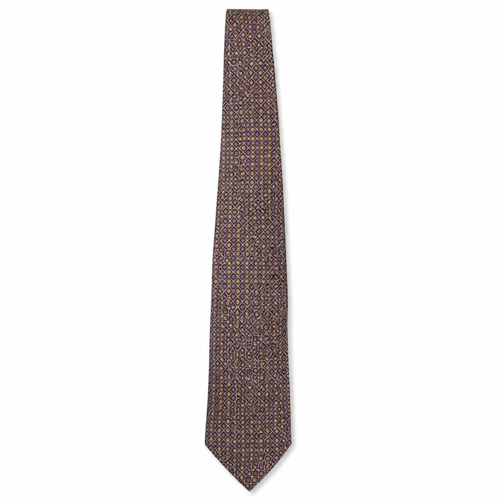 Next Men's Blue Geometric Silk Tie