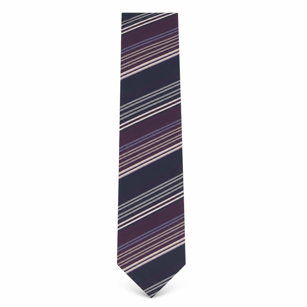 Classics by Greenwoods Men's Purple Striped Tie Polyester