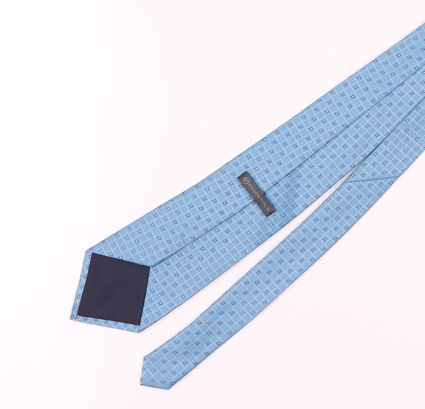Essentials Men's Blue Geometric Tie in Excellent Condition