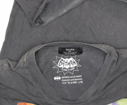 Preloved Bershka Unisex Black Batman T-Shirt S - Comics Style - Detail