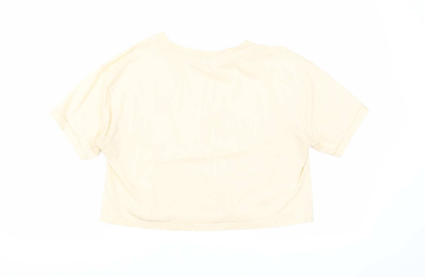 River Island Women's Beige Cropped T-Shirt Size 10