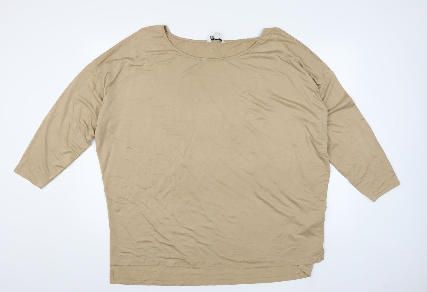 Friends Like These Beige Women's 3/4 Sleeve T-Shirt, Size 16