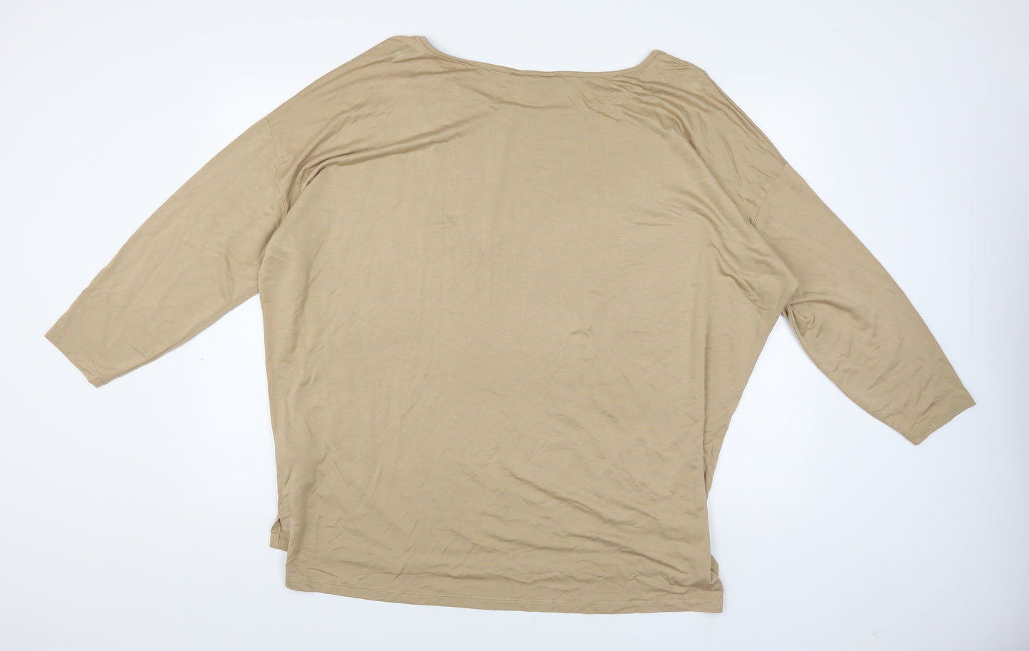 Friends Like These Beige Women's 3/4 Sleeve T-Shirt, Size 16