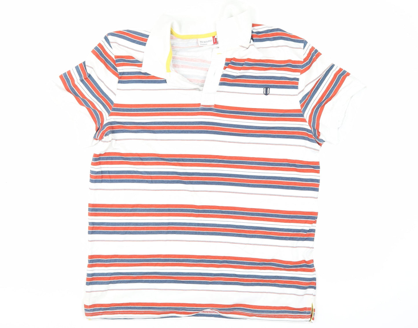 NKD Men's Multicoloured Striped Polo Shirt M