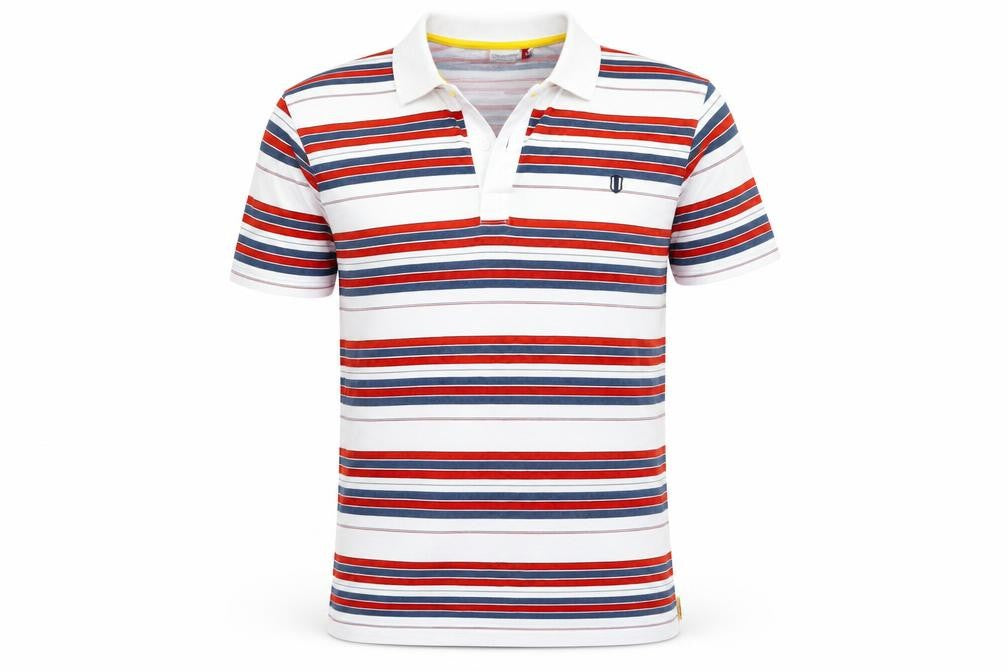NKD Men's Multicoloured Striped Polo Shirt M