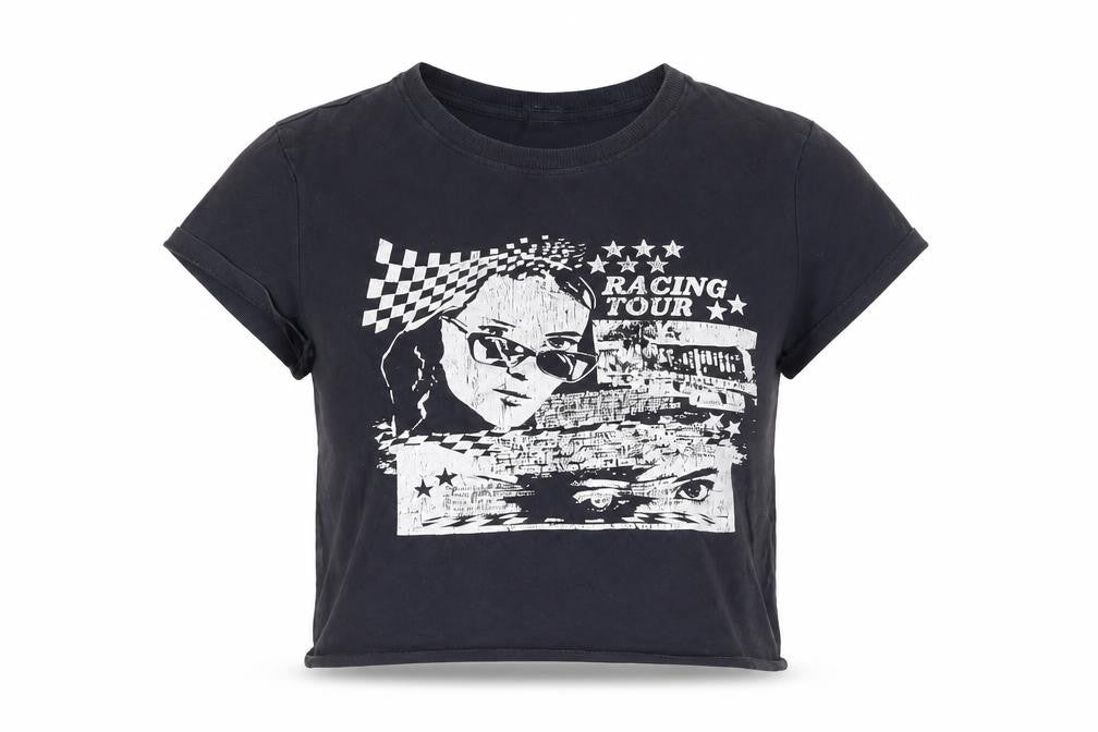 DIVIDED Women's Black T-Shirt, Size 12, Short Sleeve