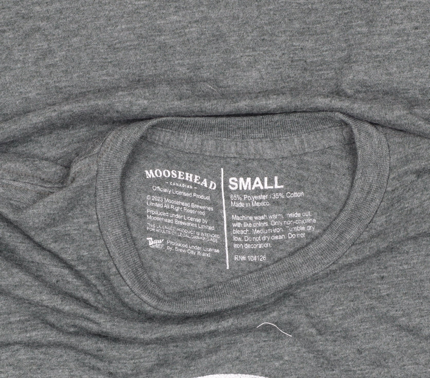 Moosehead Men's Grey Small Beer Graphic T-Shirt
