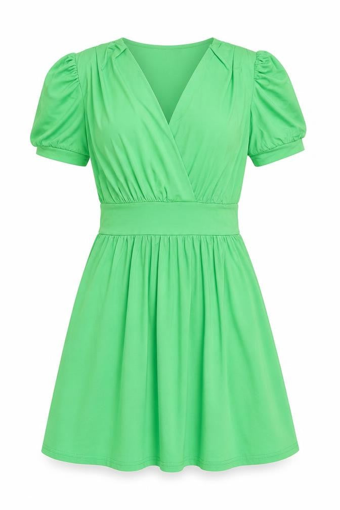 BY SWAN Green A-Line Dress - Women Size S, Summer Essential