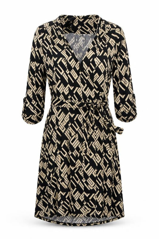 Next Women's Black Geometric Dress, Size 12