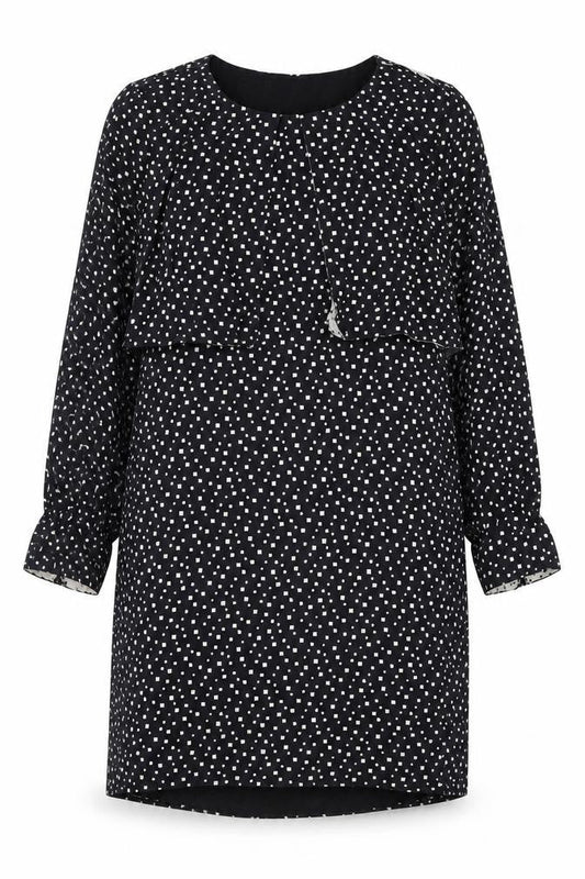Whistles Women's Black Silk Dress Size 8 Long Sleeve
