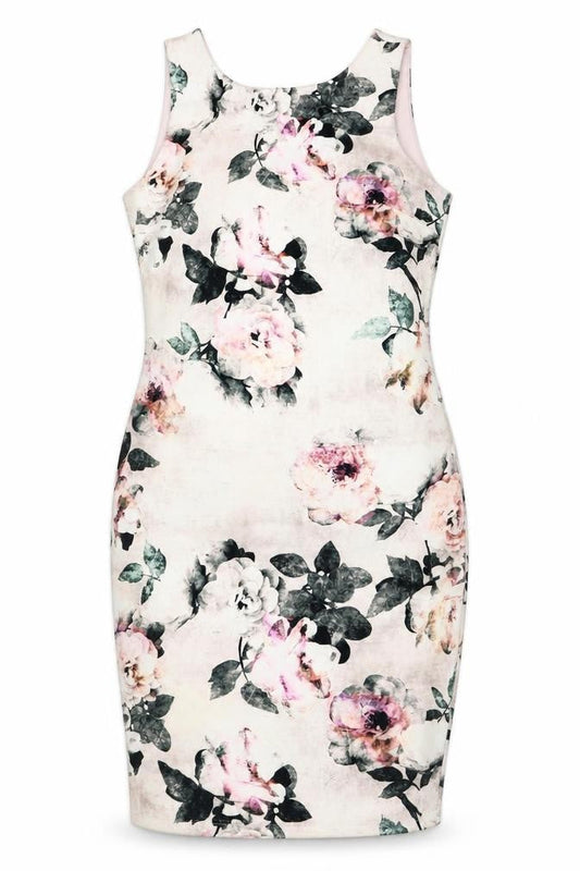 Next Women's Multicoloured Floral Sheath Dress - UK 12