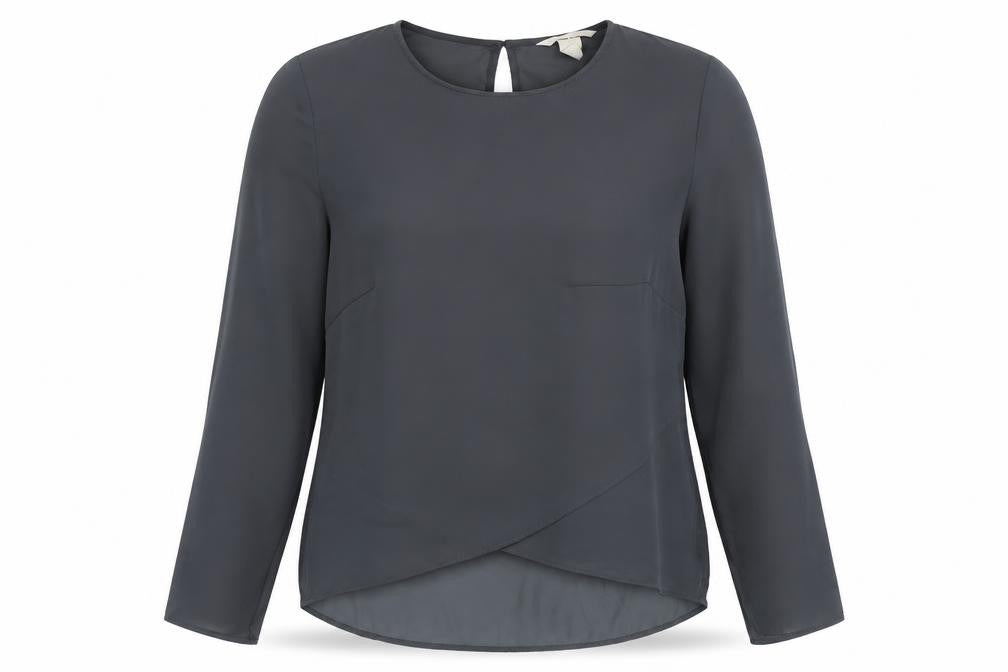 H&M Women's Black Blouse Size 10 Round Neck