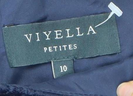 Viyella Women's Navy Blue Lace Sheath Dress Size 10