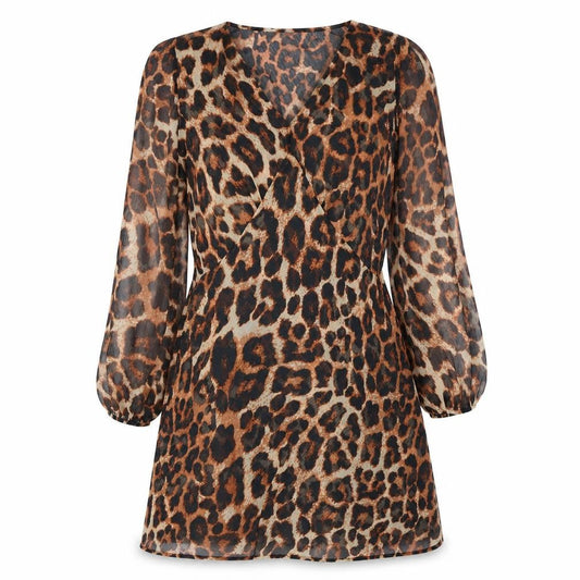 Marks & Spencer Women Animal Print V-Neck Dress