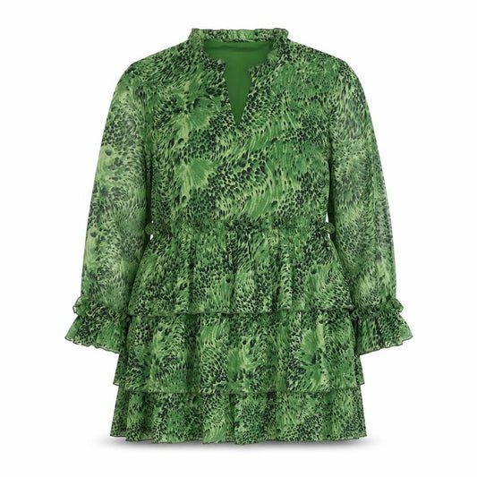 Y.A.S Women's Green Animal Print Dress XL