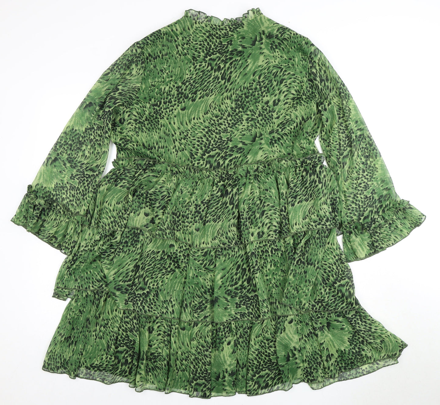 Y.A.S Women's Green Animal Print Dress XL