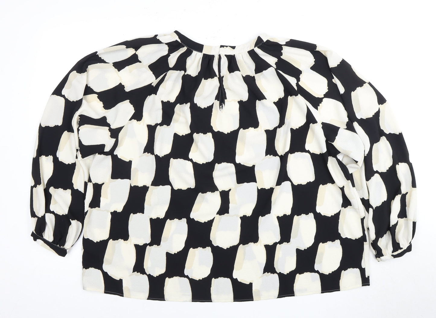 Marks and Spencer Women's Black Geometric Blouse
