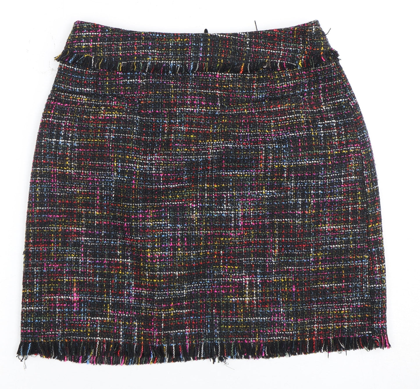 Women's Size 6 Multicoloured Tweed Pencil Skirt