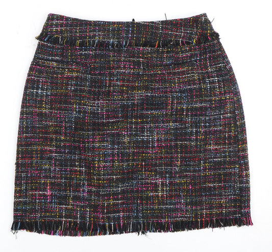 Women's Size 6 Multicoloured Tweed Pencil Skirt