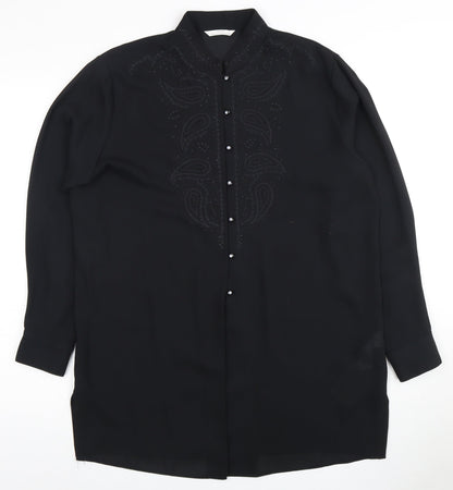 Marks & Spencer Women's Black Button-Up Size 14