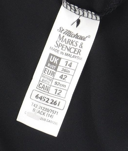 Marks & Spencer Women's Black Button-Up Size 14