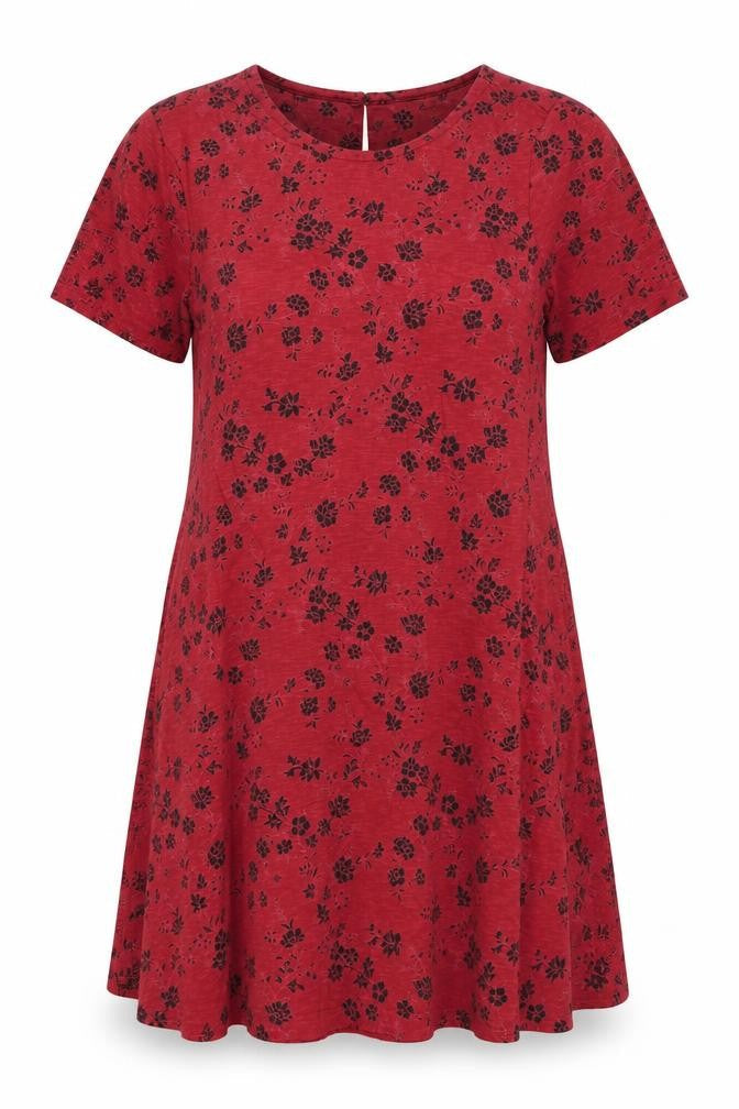 Fat Face Women's Red Floral Dress Size 10