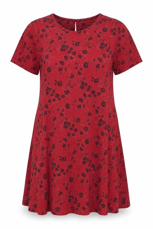 FatFace Women's Red Floral Dress Size 10