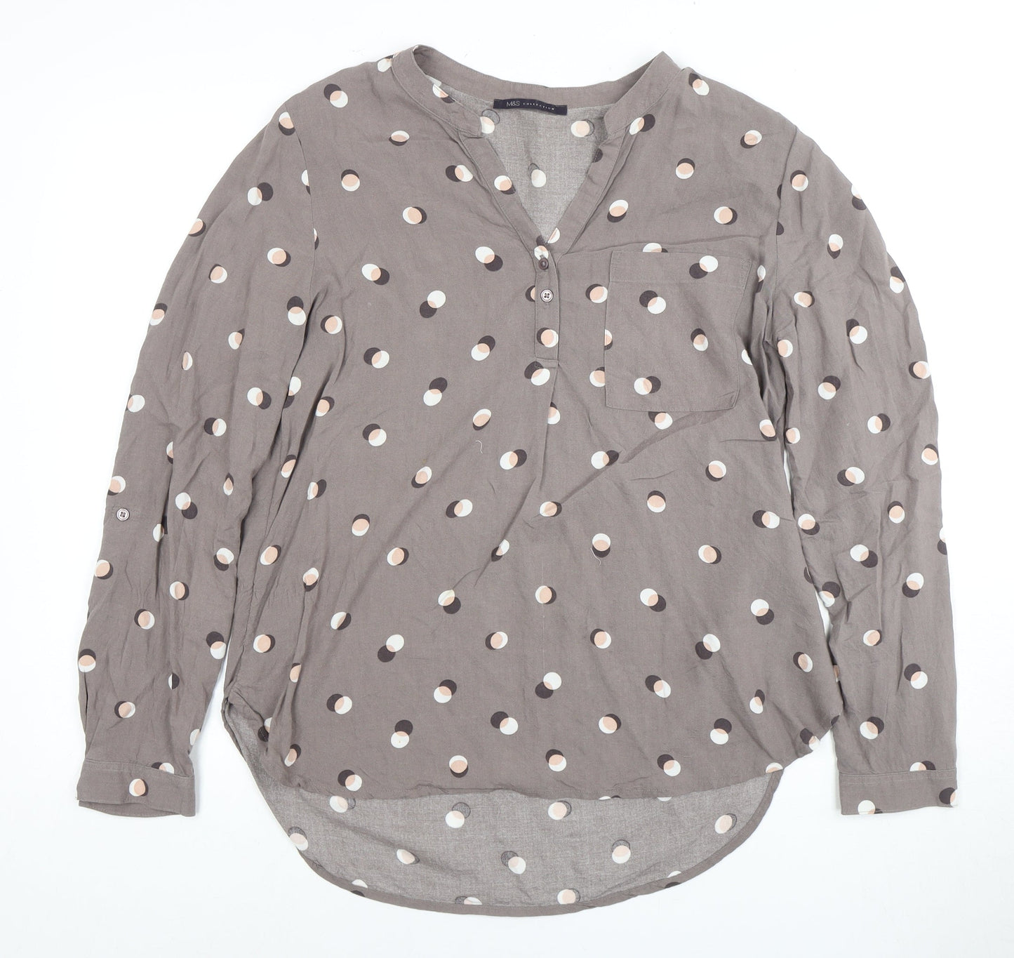 Marks and Spencer Women’s Grey Polka Dot Blouse