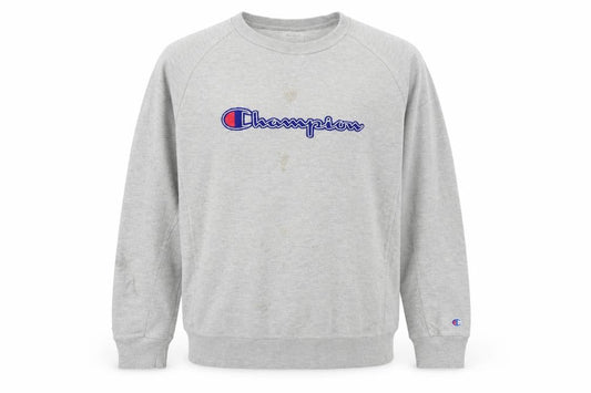Champion Men's Grey Crew Neck Pullover Sweatshirt L